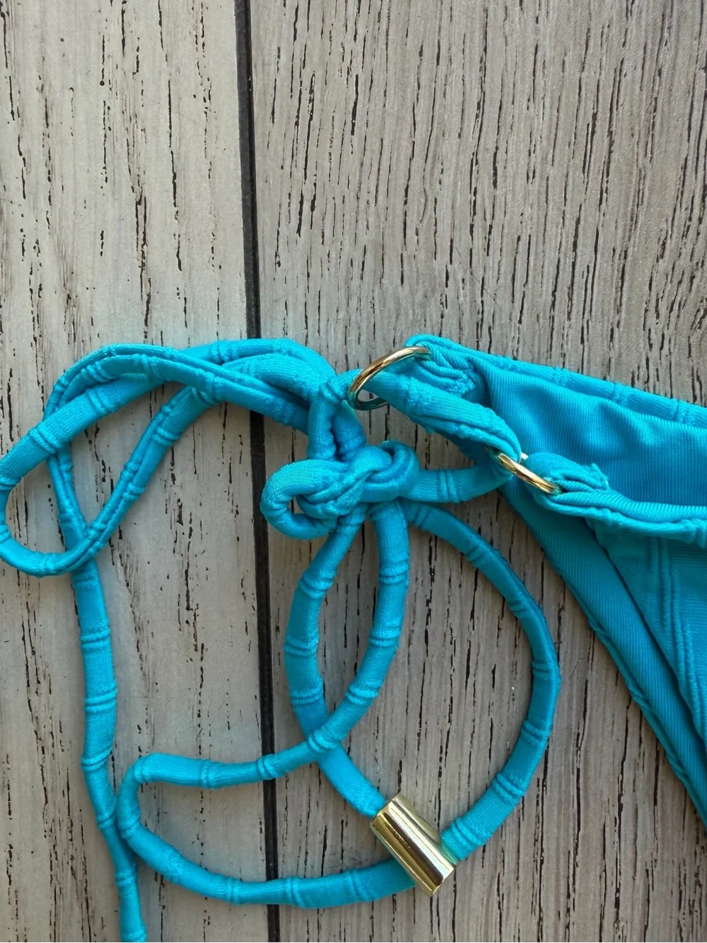 Monday Swimwear Women's Turquoise String Bikini Set - P(XS)